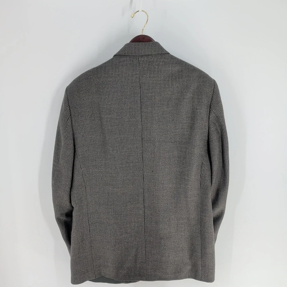 Vintage Barrington Three Button Sport Coat Classic Blazer Charcoal Gray Size 44R